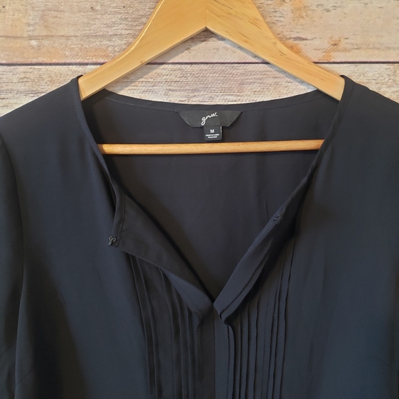 GNW Black Long Sleeve Blouse Size Medium - Picture 3 of 7